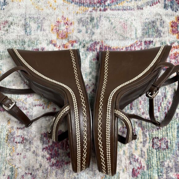 Christian Dior Brown Wedge Sandals - Picture 9 of 11